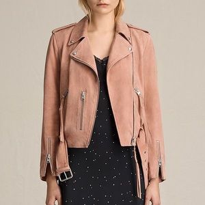 Pink suede AllSaints jacket